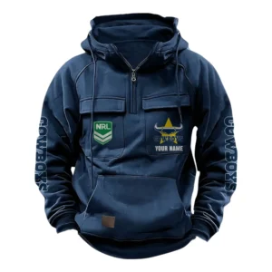 North Queensland CowboysTactical Quarter Zip Hoodie, All Over Print Tactical Quarter Zip Hoodie NRL159070725345-Dark Blue