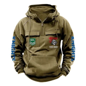 Newcastle KnightsTactical Quarter Zip Hoodie, All Over Print Tactical Quarter Zip Hoodie NRL159070725347-Khaki