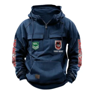 St George Illawarra DragonsTactical Quarter Zip Hoodie, All Over Print Tactical Quarter Zip Hoodie NRL159070725349-Dark Blue