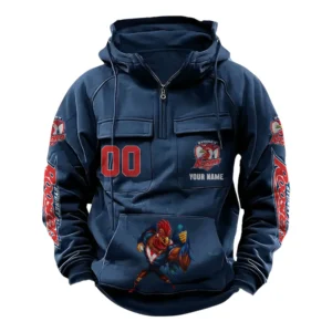 Sydney RoostersTactical Quarter Zip Hoodie, All Over Print Tactical Quarter Zip Hoodie NRL161070825115-Dark Blue
