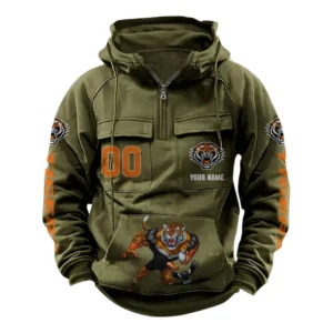 Wests TigersTactical Quarter Zip Hoodie, All Over Print Tactical Quarter Zip Hoodie NRL161070825116-Army Green