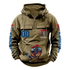 Newcastle KnightsTactical Quarter Zip Hoodie, All Over Print Tactical Quarter Zip Hoodie NRL161070825117-Khaki