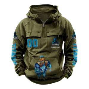 Gold Coast TitansTactical Quarter Zip Hoodie, All Over Print Tactical Quarter Zip Hoodie NRL161070825118-Army Green