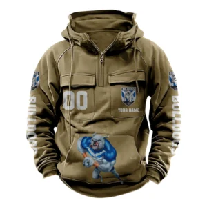 Canterbury-Bankstown BulldogsTactical Quarter Zip Hoodie, All Over Print Tactical Quarter Zip Hoodie NRL161070825119-Khaki