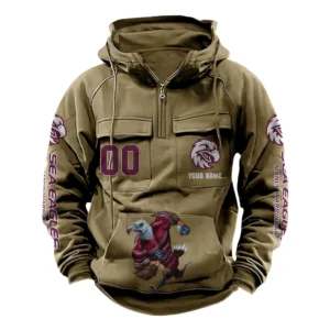 Manly Warringah Sea EaglesTactical Quarter Zip Hoodie, All Over Print Tactical Quarter Zip Hoodie NRL161070825121-Khaki