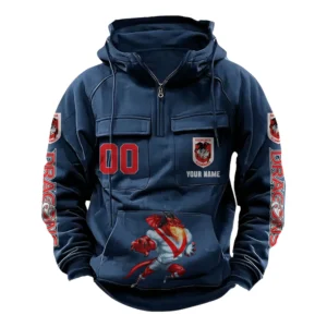 St George Illawarra DragonsTactical Quarter Zip Hoodie, All Over Print Tactical Quarter Zip Hoodie NRL161070825126-Dark Blue