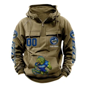 Parramatta EelsTactical Quarter Zip Hoodie, All Over Print Tactical Quarter Zip Hoodie NRL161070825127-Khaki