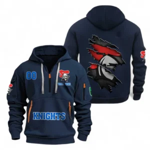 Newcastle Knights Fans Gift Hoodie Half Zipper, All Over Print Hoodie Half Zipper For Sport Fan, Custom Name NRL170071525339-Navy