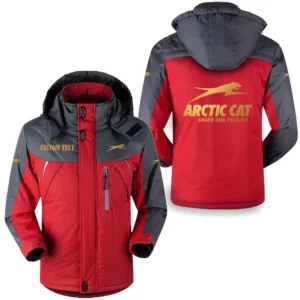 Motorcycles Fans Gift Outdoor Charging Suit, Hooded Fleece Long Jacket Exclusive Logo For Car Enthusiants, Custom Name HFLJ0112312078 - Red