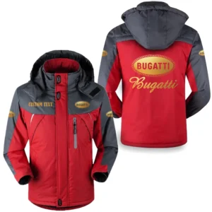 Car Fans Gift Outdoor Charging Suit, Hooded Fleece Long Jacket Exclusive Logo For Car Enthusiants, Custom Name HFLJ0112312024 - Red