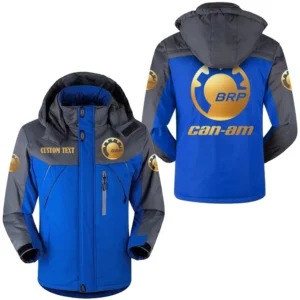 Car Fans Gift Outdoor Charging Suit, Hooded Fleece Long Jacket Exclusive Logo For Car Enthusiants, Custom Name HFLJ0112312027 - Blue