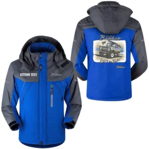 Car Fans Gift Outdoor Charging Suit, Hooded Fleece Long Jacket Exclusive Logo For Car Enthusiants, Custom Name HFLJ0112312045 - Blue