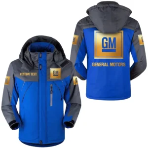 Motorcycles Fans Gift Outdoor Charging Suit, Hooded Fleece Long Jacket Exclusive Logo For Car Enthusiants, Custom Name HFLJ0112312052 - Blue