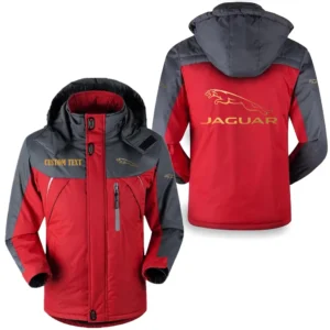 Car Fans Gift Outdoor Charging Suit, Hooded Fleece Long Jacket Exclusive Logo For Car Enthusiants, Custom Name HFLJ0112312065 - Red