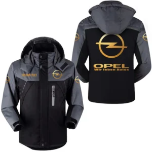 Car Fans Gift Outdoor Charging Suit, Hooded Fleece Long Jacket Exclusive Logo For Car Enthusiants, Custom Name HFLJ0112312109 - Black
