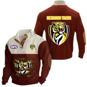 Richmond Fans Gift Men's Stand Up Collar Base Shirt, All Over Print Base Shirt For Sport Fan, Custom Name AFL165020825126 - Dark Red