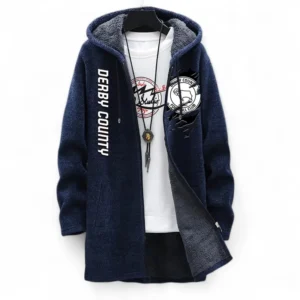 Football Fans Gift Fleece Windbreaker Jacket, All Over Print Soft-Lined Windproof Jacket For Sport Fan EPL127082625012-Blue