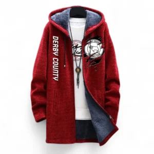 Football Fans Gift Fleece Windbreaker Jacket, All Over Print Soft-Lined Windproof Jacket For Sport Fan EPL127082625012-Red