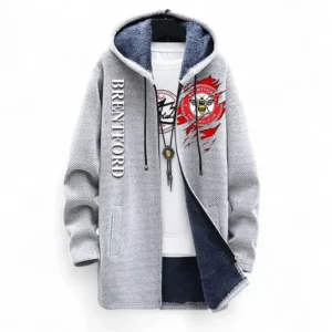 Football Fans Gift Fleece Windbreaker Jacket, All Over Print Soft-Lined Windproof Jacket For Sport Fan EPL127082625014-White