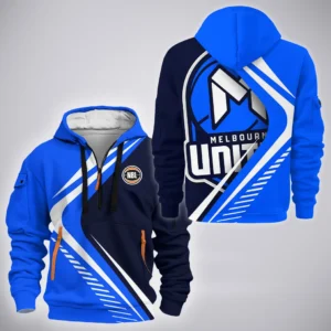 Melbourne United Hoodie Half Zipper  NBL 2025 For Fan Melbourne United HVN1190MU080125HODZ