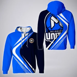 Melbourne United Zipper Hoodie  NBL 2025 For Fan Melbourne United HVN1190MU080125ZHD