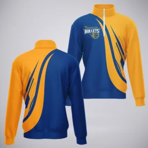 Brisbane Bullets Quarter-Zip Sweatshirt  NBL 2025 For Fan Brisbane Bullets HVN1192BB080125QZ