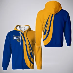 Brisbane Bullets Zipper Hoodie  NBL 2025 For Fan Brisbane Bullets HVN1192BB080125ZHD