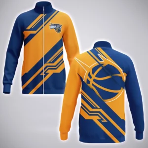 Brisbane Bullets Stand Collar Jacket  NBL 2025 For Fan Brisbane Bullets HVN1195BB080225SCJ