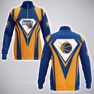 Brisbane Bullets Stand Collar Jacket  NBL 2025 For Fan Brisbane Bullets HVN1197BB080525SCJ