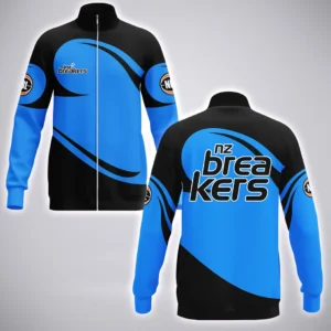 New Zealand Breakers Stand Collar Jacket  NBL 2025 For Fan New Zealand Breakers HVN1208NB080625SCJ