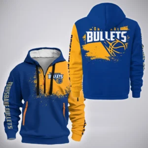 Brisbane Bullets Hoodie Half Zipper  NBL 2025 For Fan Brisbane Bullets HVN1211BB080825HODZ