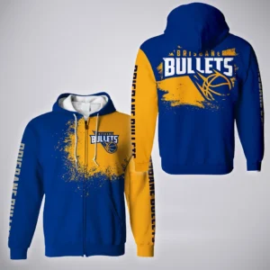 Brisbane Bullets Zipper Hoodie  NBL 2025 For Fan Brisbane Bullets HVN1211BB080825ZHD