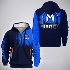 Melbourne United Hoodie Half Zipper  NBL 2025 For Fan Melbourne United HVN1211MU080825HODZ
