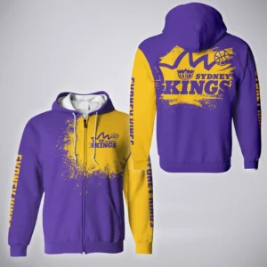 Sydney Kings Zipper Hoodie  NBL 2025 For Fan Sydney Kings HVN1211SK080825ZHD