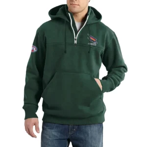 Sport Fan Casual Stand Up Collar Hoodie For Sport Lover HVN1235AD081525 - Dark Green