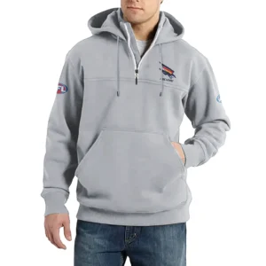 Sport Fan Casual Stand Up Collar Hoodie For Sport Lover HVN1235AD081525 - Light Gray