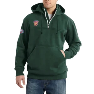 Sport Fan Casual Stand Up Collar Hoodie For Sport Lover HVN1235BR081525 - Dark Green