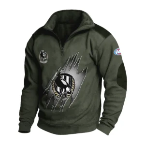 Sport Fan Stand-up Collar Sweatshirt For Sport Lover HVN1235CO081525 - Army Green