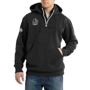 Sport Fan Casual Stand Up Collar Hoodie For Football Lover HVN1235CO081525 - Black