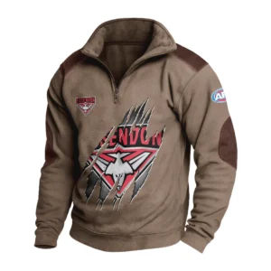 Sport Fan Stand-up Collar Sweatshirt For Football Lover HVN1235ES081525 - Brown