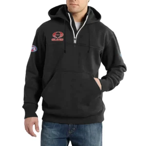 Sport Fan Casual Stand Up Collar Hoodie For Football Lover HVN1235GO081525 - Black