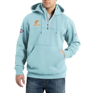 Sport Fan Casual Stand Up Collar Hoodie For Sport Lover HVN1235GW081525 - Light Blue