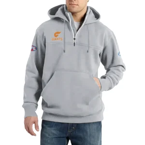 Sport Fan Casual Stand Up Collar Hoodie For Sport Lover HVN1235GW081525 - Light Gray