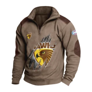 Sport Fan Stand-up Collar Sweatshirt For Football Lover HVN1235HA081525 - Brown
