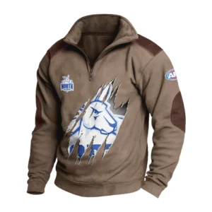 Sport Fan Stand-up Collar Sweatshirt For Football Lover HVN1235NO081525 - Brown
