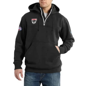 Sport Fan Casual Stand Up Collar Hoodie For Football Lover HVN1235ST081525 - Black