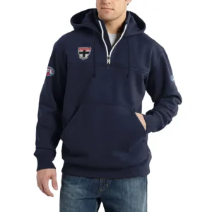 Sport Fan Casual Stand Up Collar Hoodie For Sport Lover HVN1235ST081525 - Dark Blue