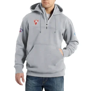 Sport Fan Casual Stand Up Collar Hoodie For Sport Lover HVN1235SY081525 - Light Gray
