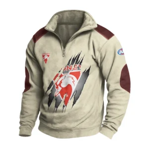 Sport Fan Stand-up Collar Sweatshirt For Sport Lover HVN1235SY081525 - Off White