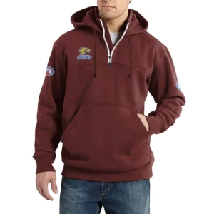 Sport Fan Casual Stand Up Collar Hoodie For Sport Lover HVN1235WC081525 - Deep Red